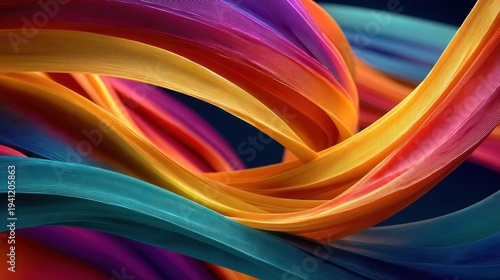 Abstract swirls of vibrant colors