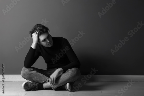 Black and white portrait of...
