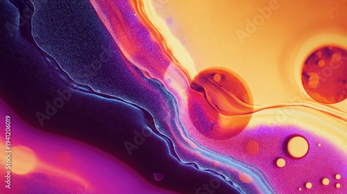 Abstract fluid art with vibrant color blend
