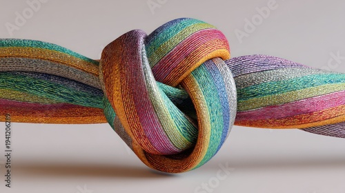 Colorful knot on a transparent background