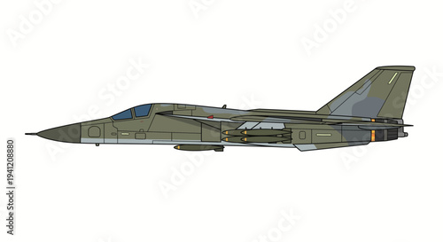 Military fighter jet aircraft takes off from a runway quickly.