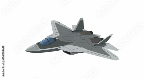 A sleek gray fighter jet soars through the sky with pointed wings.