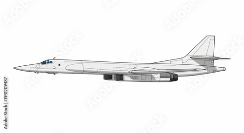 A sleek fighter jet soars through clear skies with advanced technology