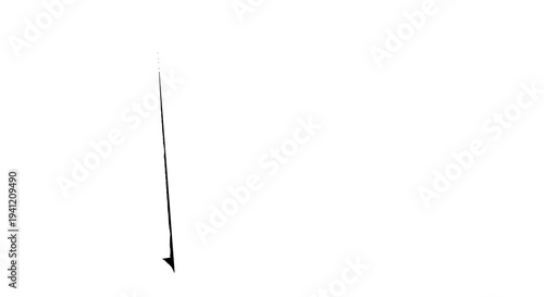 Arrow simple line icon with sharp tip and pointed end featuring direction, pointer, navigation with minimalist and