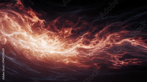 Fiery abstract art with transparent background