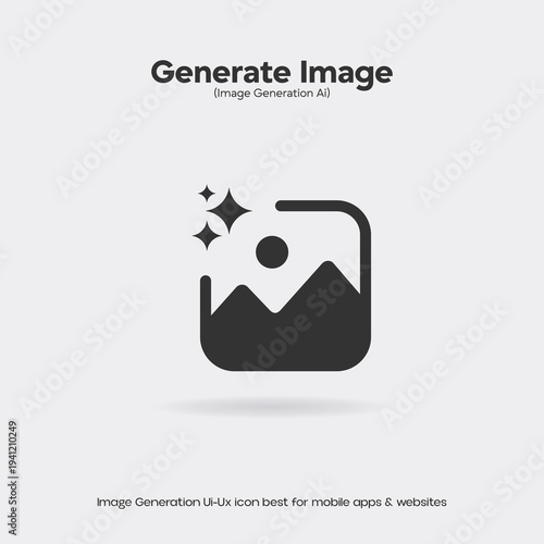 New creative icon for image generation Ai tools. Best for app, application and websites. Image generation Ai call to action button. CTA. eps-020