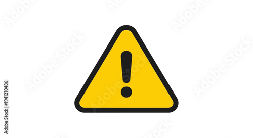 A warning sign with an exclamation mark is displayed prominently.
