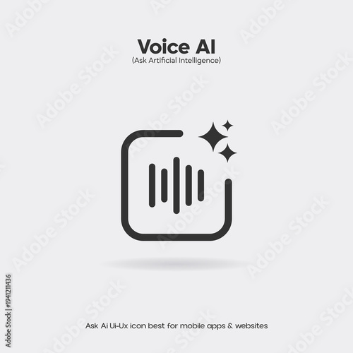 New ui ux voice Ai call to action button best for app, applications and websites. Ask Ai icon. Call to action button. CTA. eps-016
