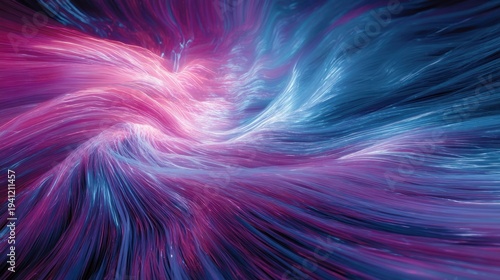 Abstract swirl of pink and blue energy