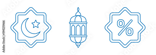 Ramadan sale discount icons for promotions and offers