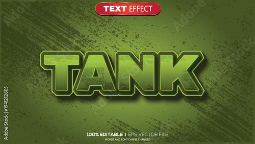 3d text effect tank theme