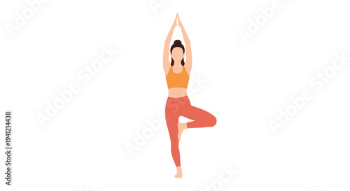 A young woman doing yoga for fitness purpose.