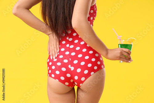Young Asian woman in swimsu...