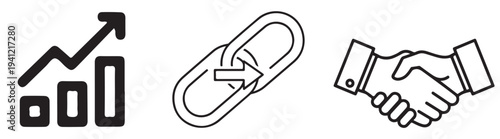 A graphic illustration of business growth and partnership