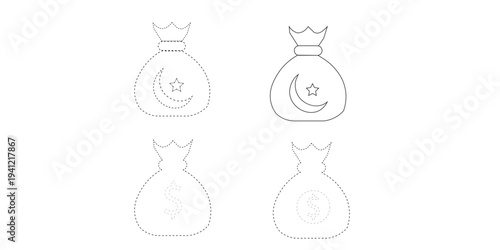 Technical drawing of a perfume bottle and its various views