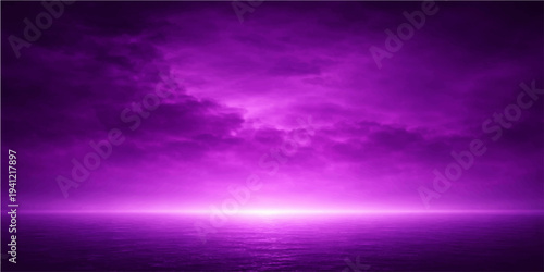 Abstract purple and blue cloudscape background featuring a natural storm atmosphere with white clouds and celestial light across the summer sky