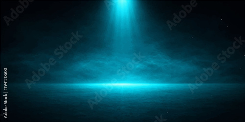 A bright abstract blue background features glowing light rays and motion flares that shine across a dark space texture to create an artistic starry night sky wallpaper design