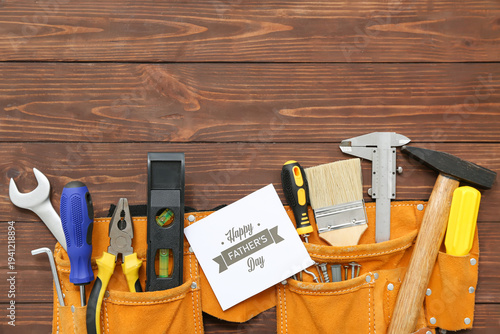 Tool belt with tools and gr...