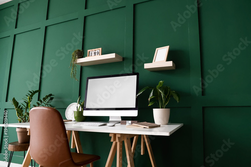 Interior of office with wor...