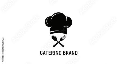 Elegant culinary symbol representing catering services and professional food preparation and dining