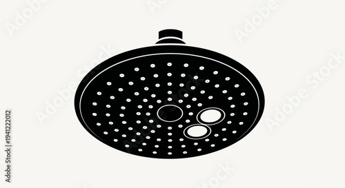 Modern Shower Head Icon, Bathroom Fixture, Water Spray, Cleanliness, Hygiene