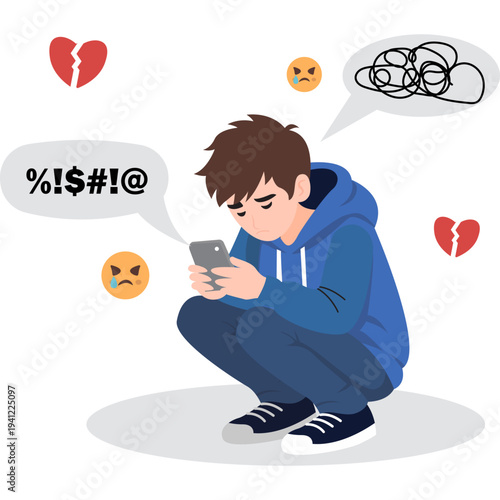 Cyberbullying Illustration