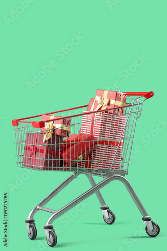 Shopping cart full of Chris...