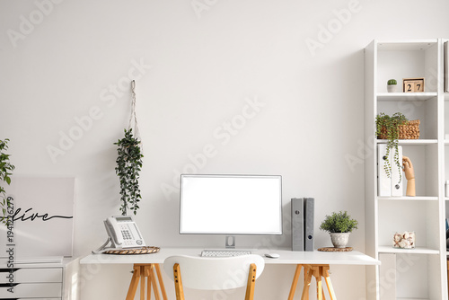 Interior of light office wi...