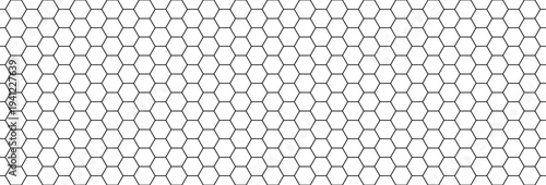 Seamless honeycomb pattern with hexagonal grid texture. Modern geometric background featuring clean white mesh design perfect for digital prints, tech designs, repeating surfaces, contemporary project