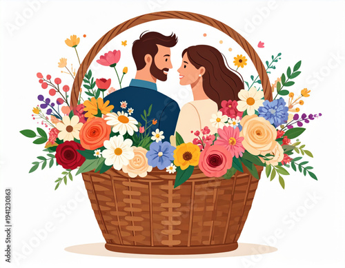 Flower Market Basket Date