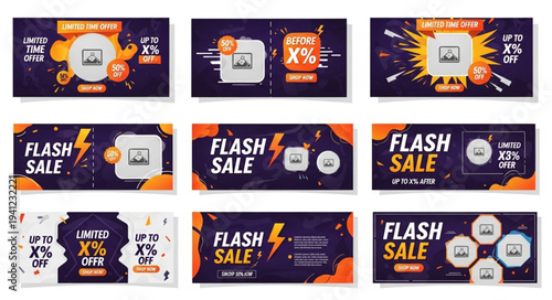 Flash Sale Banner Collection - Eye-Catching Designs for Promotions.