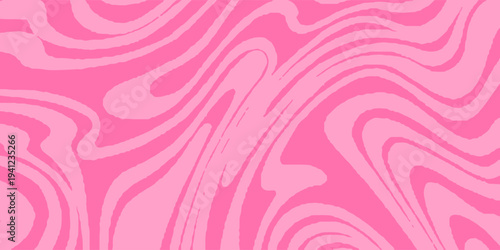 Artistic pink marble seamless pattern featuring watercolor waves and psychedelic 1970s vibes for fashion, textile, and graphic design.