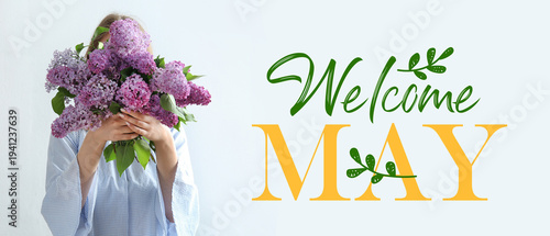 Young woman holding bouquet...