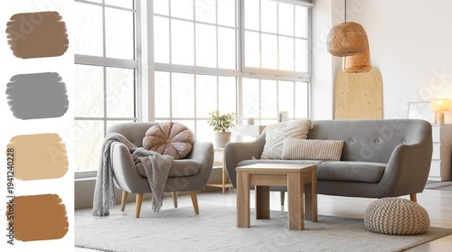 Interior of light living ro...