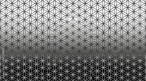 Abstract grayscale geometric pattern background with tessellated star shapes and subtle gradient texture