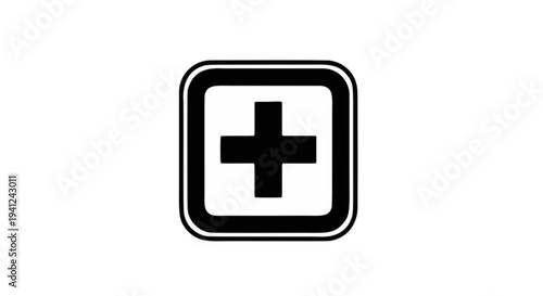 Modern minimalist graphic symbol illustrating the concept of addition, creation, or expansion, widely used as an interactive element in user interfaces and digital applications for positive actions