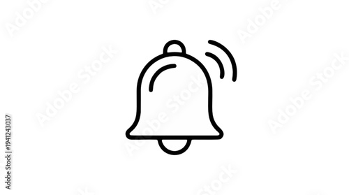 Notification Bell Icon for Alerts and Reminders - Modern Design