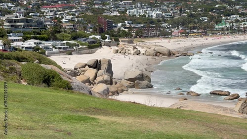 View of Camps Bay, near Cape Town. South Africa.