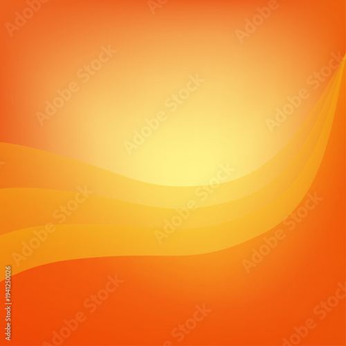 Abstract Orange Gradient Wave Background with Modern Fluid Curves