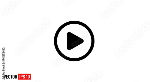 Play Button Icon Vector Graphic