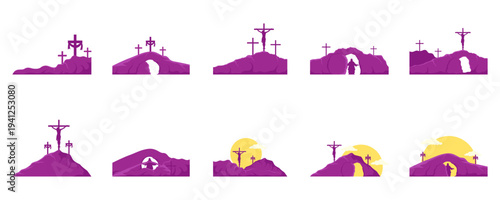 Calvary and Empty Tomb Icons