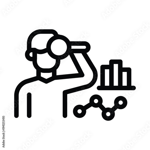 predictive line icon illustration vector graphic.eps