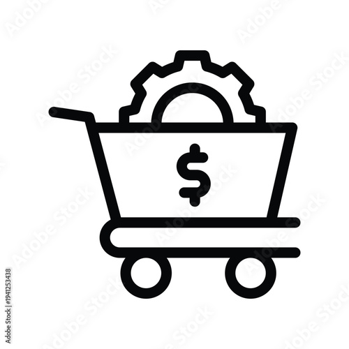 demand line icon illustration vector graphic.eps