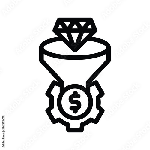 conversion rate line icon illustration vector graphic.eps