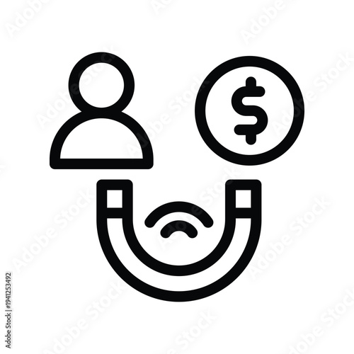  lead conversion line icon illustration vector graphic.eps