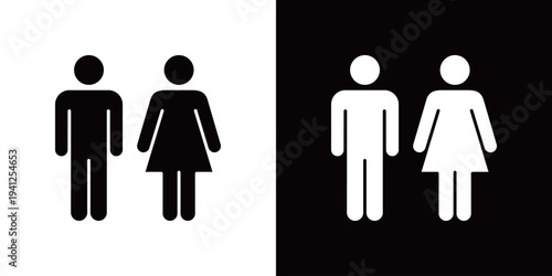 モノクロシンプルなトイレアイコン