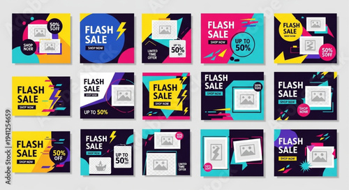 Flash Sale Banners - Vibrant Designs for Promotions.