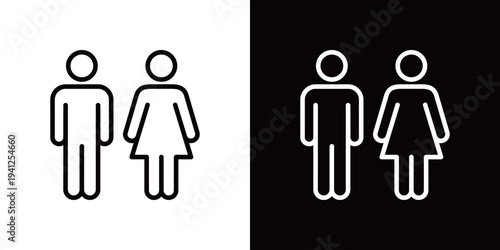 モノクロシンプルなトイレアイコン