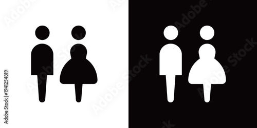 レトロかわいい・おしゃれなトイレアイコン