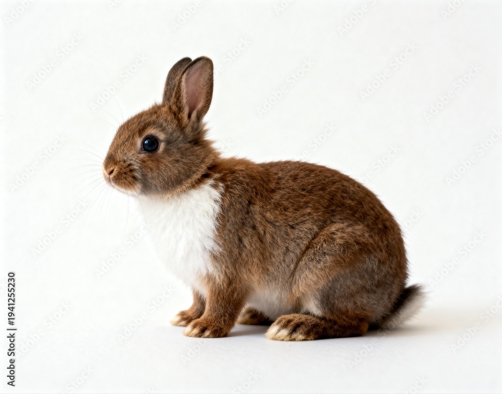 Obraz premium Adorable Brown and White Domestic Rabbit